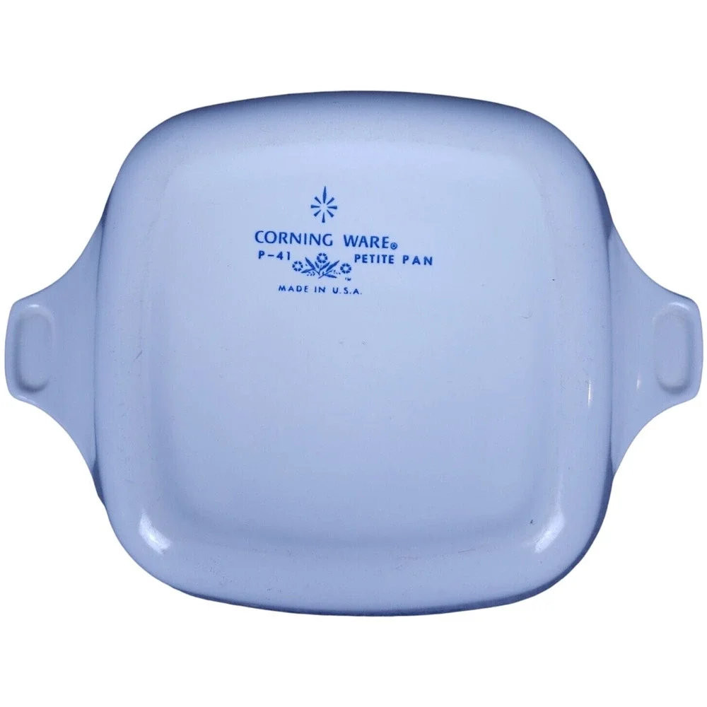Vintage Corning Ware Blue Cornflower Petite Casserole Pan P-41 Missing Lid EUC